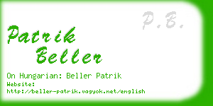 patrik beller business card